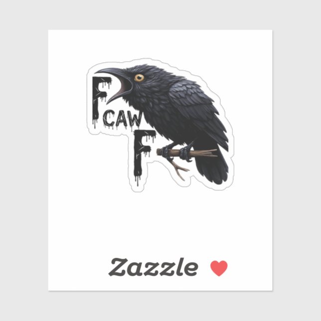 F Caw F Retro Classic Aufkleber (Blatt)