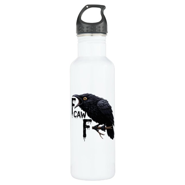 F Caw F Retro Classic Edelstahlflasche (Vorderseite)