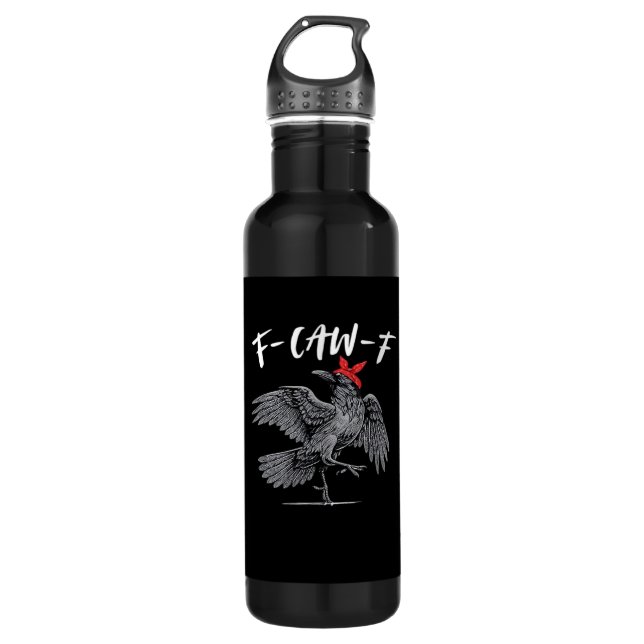 F-Caw-F Retro Classic Edelstahlflasche (Vorderseite)