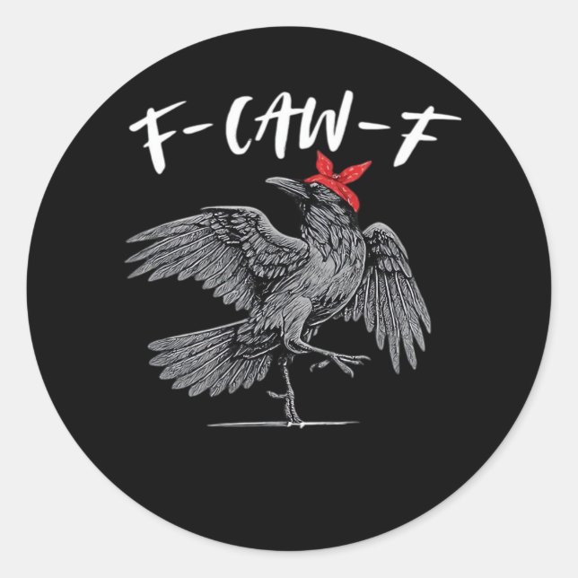 F-Caw-F Retro Classic Runder Aufkleber (Vorderseite)