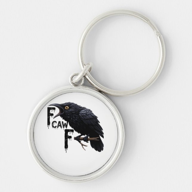 F Caw F Retro Classic Schlüsselanhänger (Vorne)