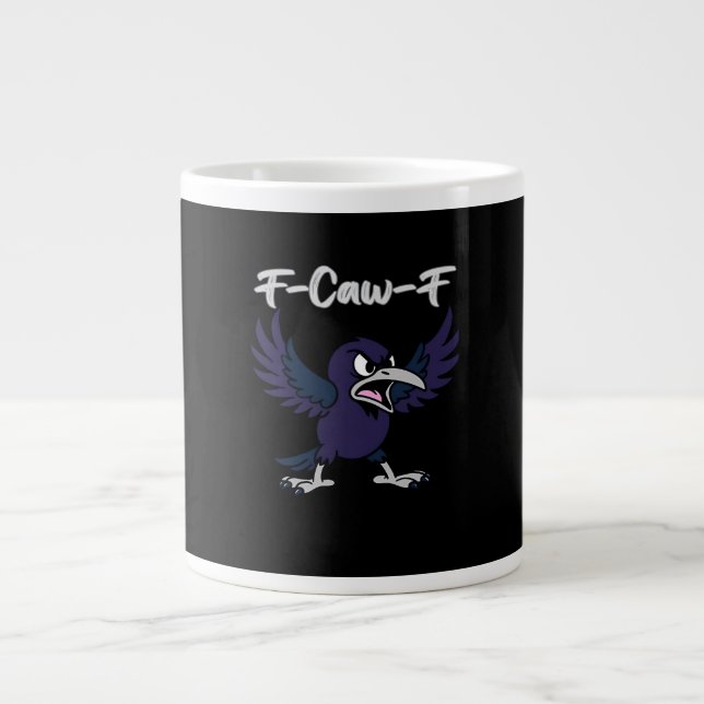 F-Caw-F Retro Graphic Jumbo-Tasse (Vorderseite)