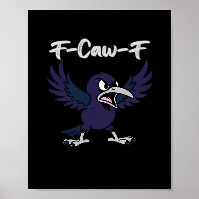 F-Caw-F Retro Graphic Poster (Vorne)