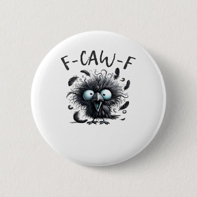F Caw F Retro Klassischer Stil Button (Vorderseite)