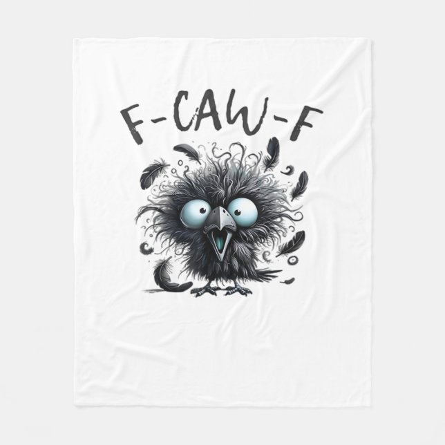 F Caw F Retro Klassischer Stil Fleecedecke (Vorderseite)