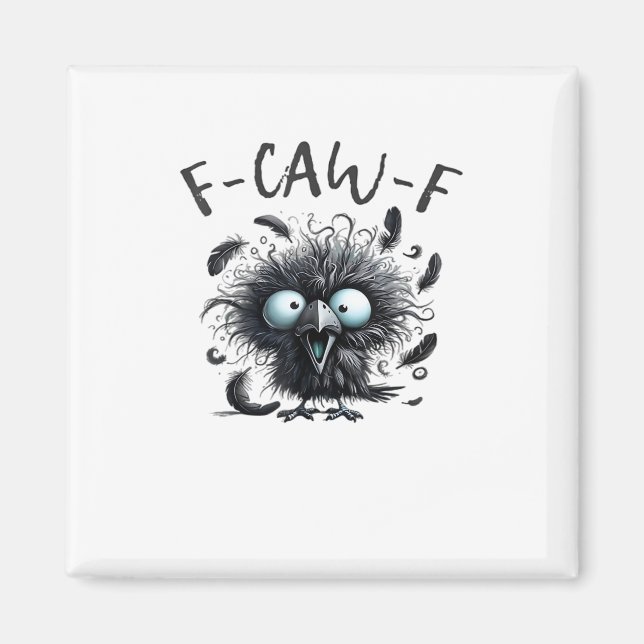 F Caw F Retro Klassischer Stil Magnet (Vorne)