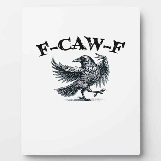 F-Caw-F Retro-Stil Fotoplatte (Vorderseite)