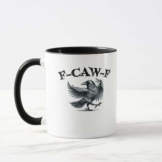 F-Caw-F Retro-Stil Tasse (Links)