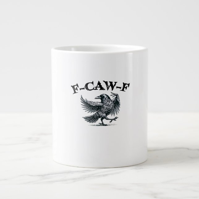 F-Caw-F Retro Style Jumbo-Tasse (Vorderseite)
