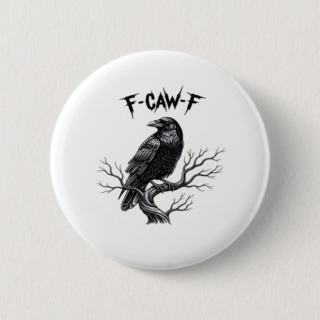 F Caw F Trendiger moderner Stil Button (Vorderseite)