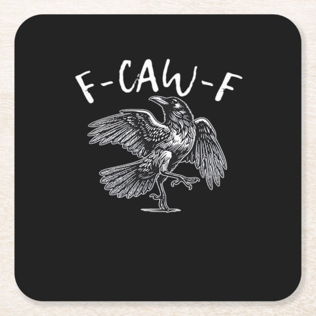 F-Caw-F Trendy Casual Rechteckiger Pappuntersetzer (Vorderseite)