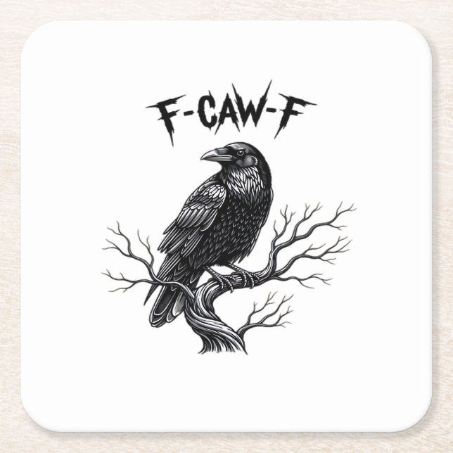 F Caw F Trendy Modern Style Rechteckiger Pappuntersetzer (Vorderseite)