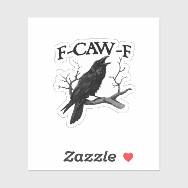 F Caw F Vintage Graphic Classic Aufkleber (Blatt)