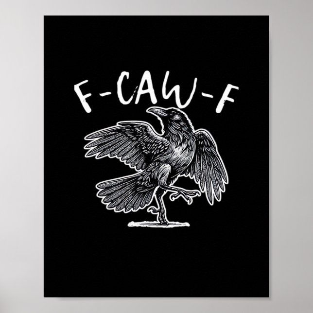 F-Caw-F Vintage Style Poster (Vorne)