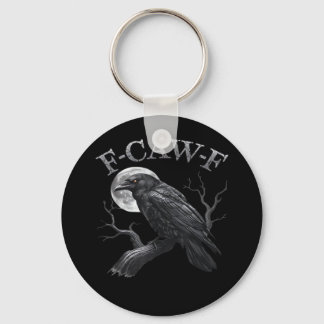 F-Caw-F Vogel Mond Gothic Klassisches Cooles Desig Schlüsselanhänger