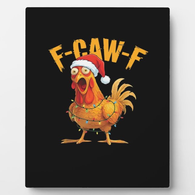 F-Caw-F Weihnachtsessenziell für Hühner Fotoplatte (Vorderseite)