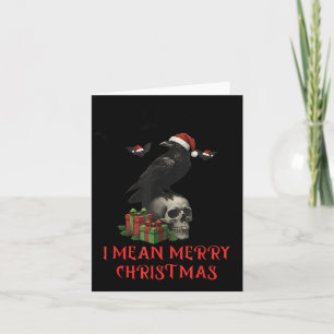 F-caw-f Weihnachtskrähe Lustiger gothischer Weihna Karte