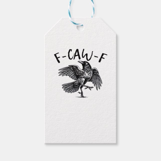 F Caw F Wesentlich Klassisch Ästhetisch Geschenkanhänger (Vorderseite)