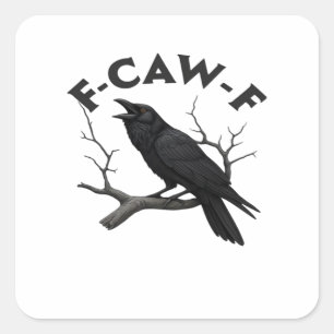 F Caw F Wesentliche Kreative Ästhetik Quadratischer Aufkleber