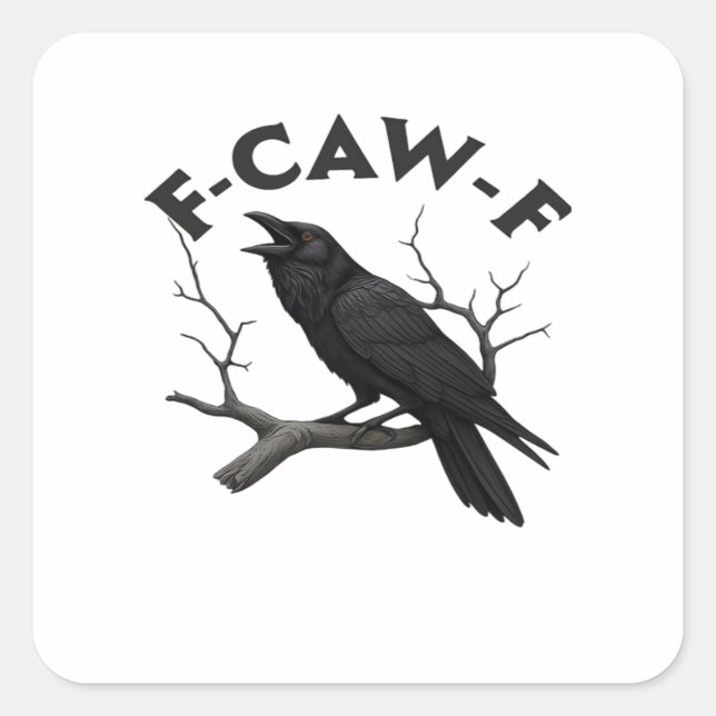 F Caw F Wesentliche Kreative Ästhetik Quadratischer Aufkleber (Vorderseite)