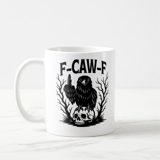 F Caw F Wesentlicher Cooler Einzigartiger Stil Kaffeetasse (Links)