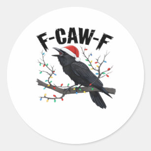 F Caw F Wesentlicher kreativer lässiger Stil Runder Aufkleber