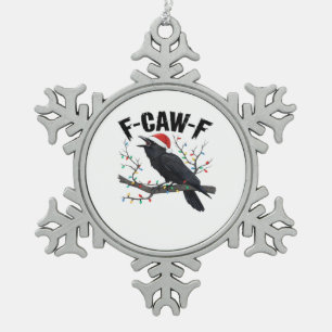 F Caw F Wesentlicher kreativer lässiger Stil Schneeflocken Zinn-Ornament