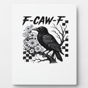 F Caw F Wesentlicher Lustiger Trendiger Stil Fotoplatte