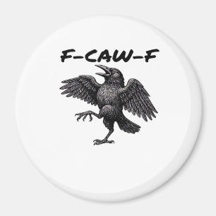 F Caw F Wesentlicher Vintage-Grafik-Look Magnet