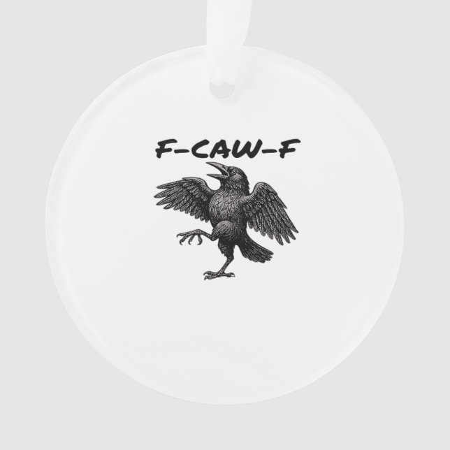 F Caw F Wesentlicher Vintage Grafik-Look Ornament (Vorderseite)