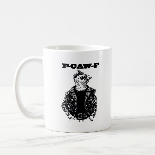F Caw F Wesentliches Ästhetisches Design Kaffeetasse (Links)