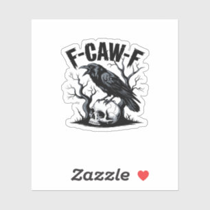F Caw F Wesentliches Minimales Sauberes Design Aufkleber