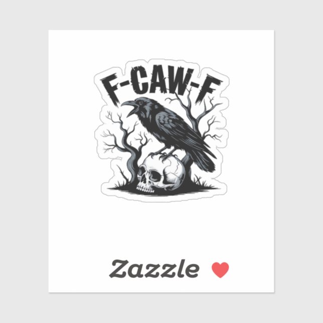 F Caw F Wesentliches Minimales Sauberes Design Aufkleber (Blatt)