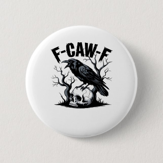 F Caw F Wesentliches Minimales Sauberes Design Button (Vorderseite)