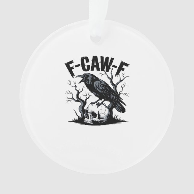 F Caw F Wesentliches Minimales Sauberes Design Ornament (Vorderseite)