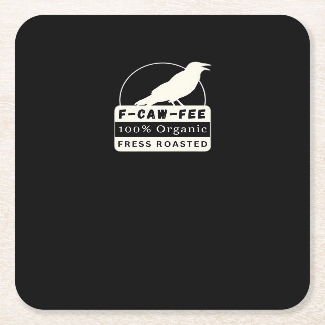 F-Caw-Fee Organic Style Klassiker Rechteckiger Pappuntersetzer (Vorderseite)