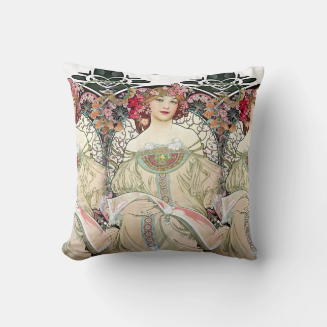 F. Champenois Imprimeur-Éditeur durch Alfons Mucha Kissen (Vorderseite)