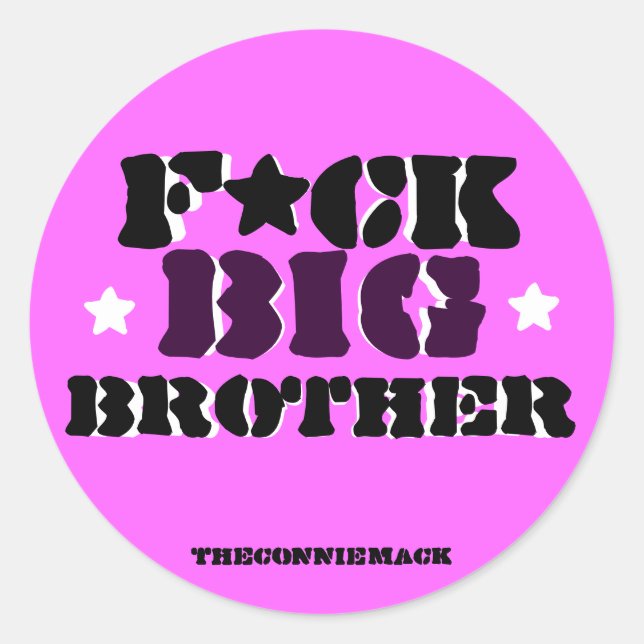 F*ck Big Brother Sticker (Vorderseite)