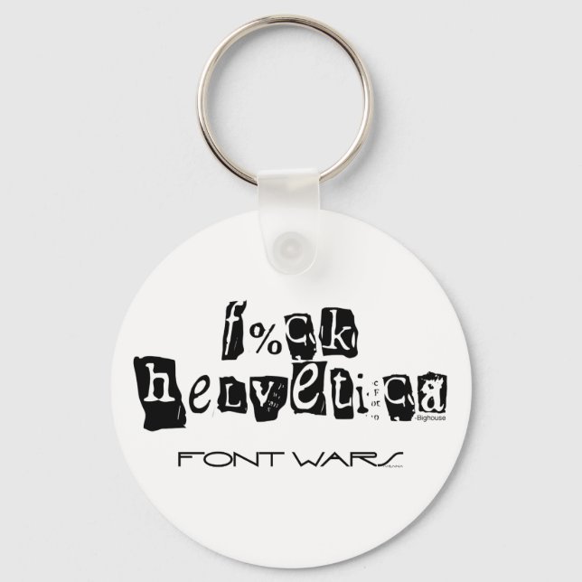 F%ck Helvetica Schlüsselkette Schlüsselanhänger (Vorderseite)