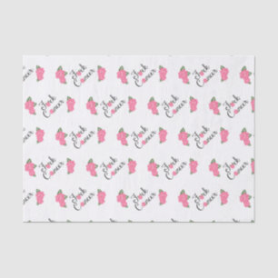F*ck Krebs-Skript mit rosa Rosen-Seidenpapier Seidenpapier