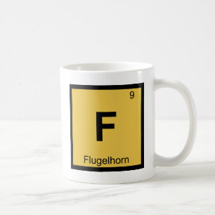 F - Flügelhorn Musik Chemie Periodensystem Kaffeetasse