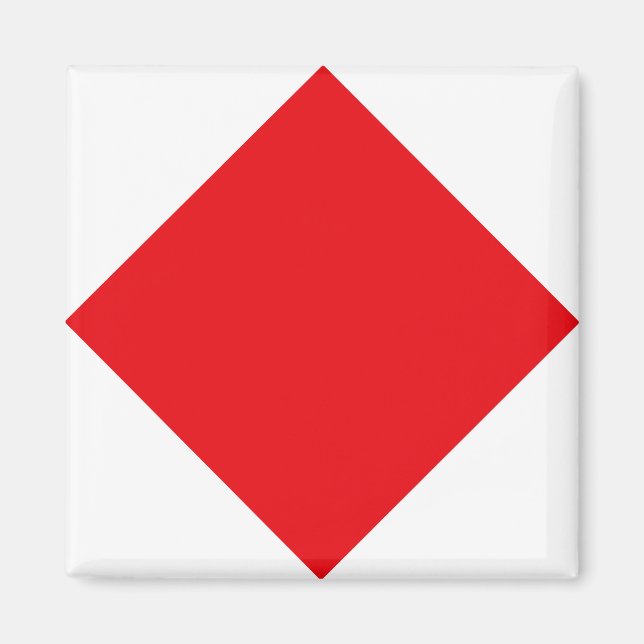 "F" (Foxtrot) Code der Signalschlagflagge Magnet (Vorne)