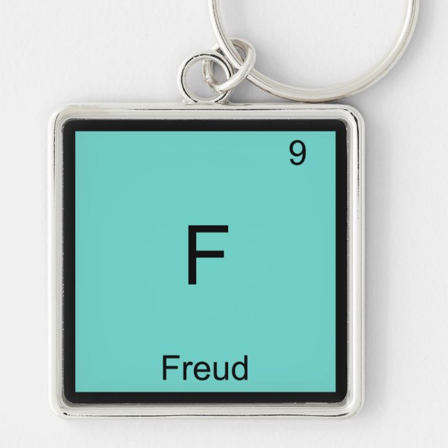 F - Freud Funny Chemistry Element Symbol T - Shirt Schlüsselanhänger (Vorne)