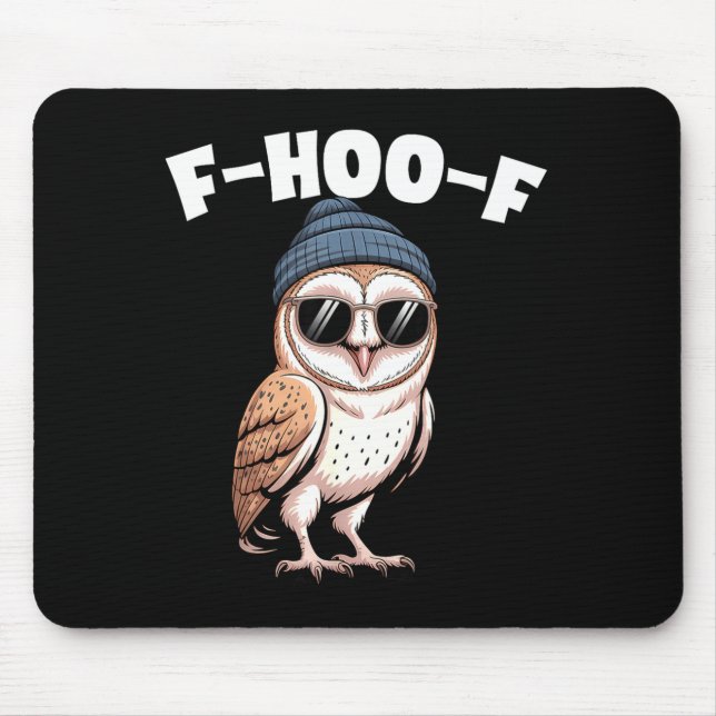 F-hoo-f Funny Bird Meme Graphic  Mousepad (Vorne)