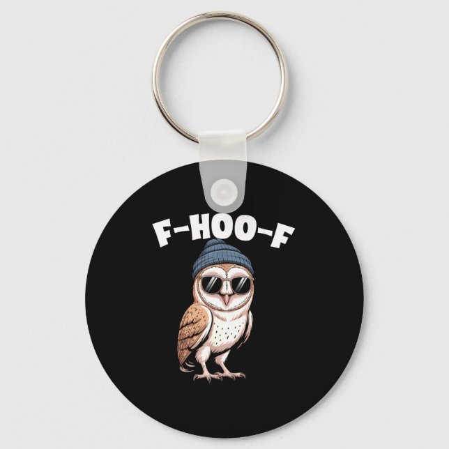 F-hoo-f Funny Bird Meme Graphic  Schlüsselanhänger (Vorderseite)