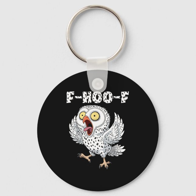 F-hoo-f Owl Meme – Funny Screaming Owl Bird Meme G Schlüsselanhänger (Vorderseite)