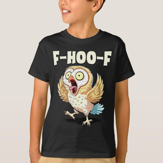 F-hoo-f Owl Meme – Funny Screaming Owl Bird Meme G T-Shirt (Vorderseite)