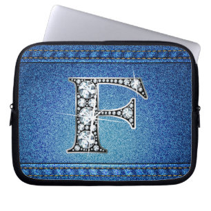 F Imitate "Diamond" Denim Stitching Electronics Ba Laptopschutzhülle