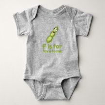 F ist für FAVA BEANS Green Veggie Alphabet F
