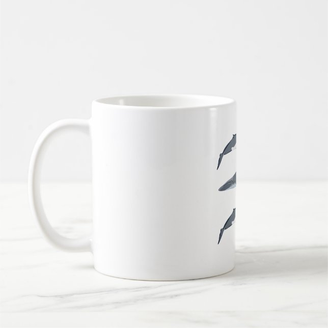 F ist für Fin Whale Kaffeetasse (Links)